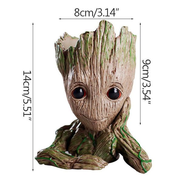 Buy Resin Big Groot (Face in Hand) Succulents Pot for Small Plants