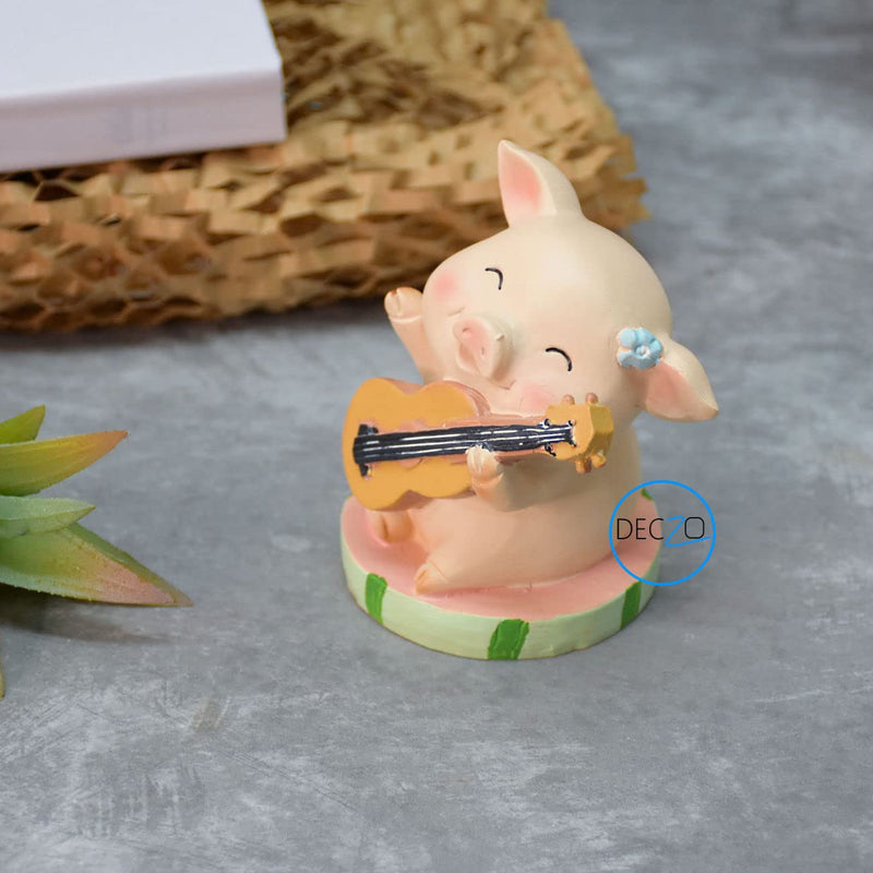 Cute Pig Playing violin Miniature for Garden Decor, toys